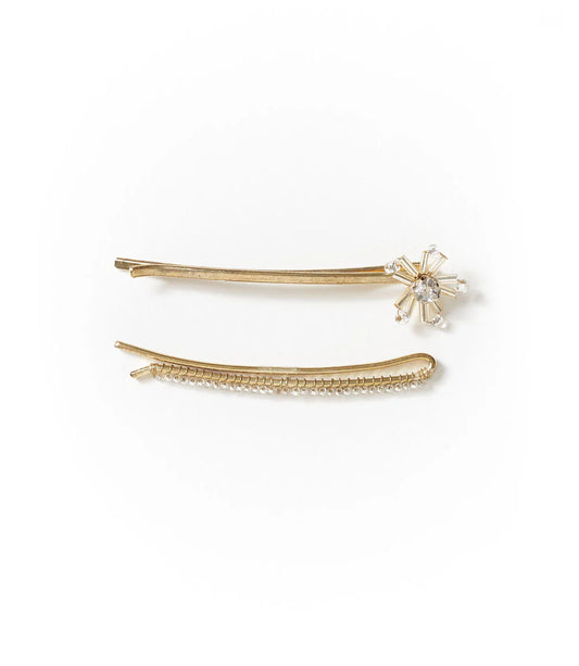 Chamak Rhinestone Bobby Pins Set of 2